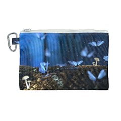Butterflies Essence Canvas Cosmetic Bag (large) by WensdaiAmbrose