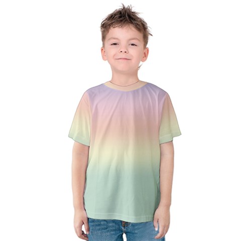 Balmy Pastel Seashore Kids  Cotton Tee by retrotoomoderndesigns