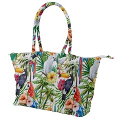 Tropical parrots pattern Canvas Shoulder Bag