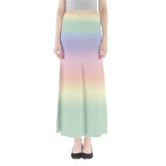 Balmy Pastel Seashore Full Length Maxi Skirt by retrotoomoderndesigns