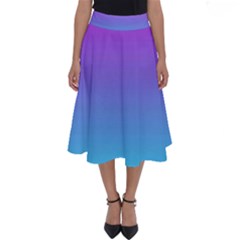 Fuschia Turquoise Dream Perfect Length Midi Skirt by retrotoomoderndesigns