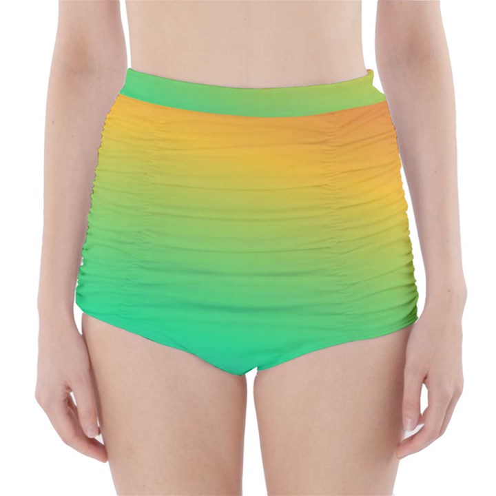 Sunburnt Splash High-Waisted Bikini Bottoms