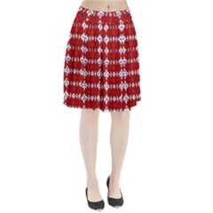 Happy Walls Of Flowers And Hearts Pleated Skirt by pepitasart