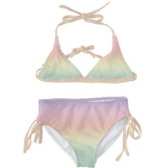 Balmy Pastel Seashore Kids  Classic Bikini Set by retrotoomoderndesigns