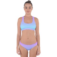 Pink Aqua Dream Cross Back Hipster Bikini Set by retrotoomoderndesigns
