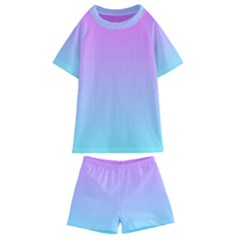 Pink Aqua Dream Kids  Swim Tee And Shorts Set by retrotoomoderndesigns