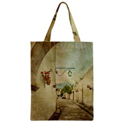 Vintage Grunge Print Arequipa Street, Peru Zipper Classic Tote Bag