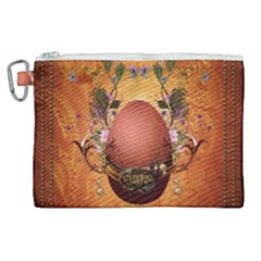Wonderful Steampunk Easter Egg With Flowers Canvas Cosmetic Bag (xl) by FantasyWorld7