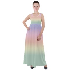 Balmy Pastel Seashore Empire Waist Velour Maxi Dress by retrotoomoderndesigns