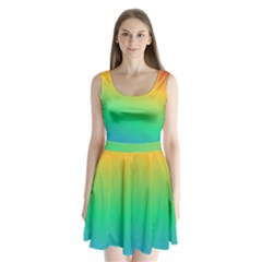 Sunburnt Splash Split Back Mini Dress  by retrotoomoderndesigns