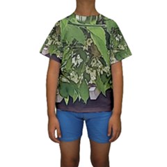 Garden Of The Phoenix  Kids  Short Sleeve Swimwear by Riverwoman