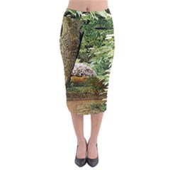 Garden Of The Phoenix  Midi Pencil Skirt by Riverwoman