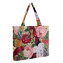 Tropical Bird Floral Zipper Medium Tote Bag View2