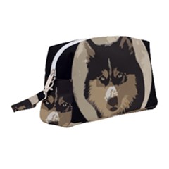 Husky Moon Wristlet Pouch Bag (medium) by snowwhitegirl