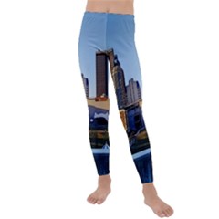 Columbus Skyline Kids  Lightweight Velour Leggings by Riverwoman