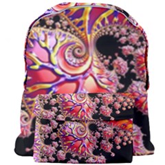 Fractals Colorful Pattern Giant Full Print Backpack by Pakrebo