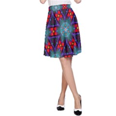 Ornament Colorful Background Color A-line Skirt by Pakrebo