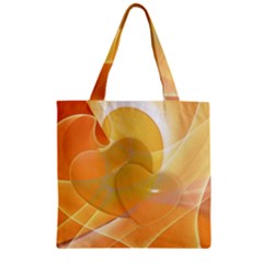 Lines Wave Heart Love Smile Zipper Grocery Tote Bag
