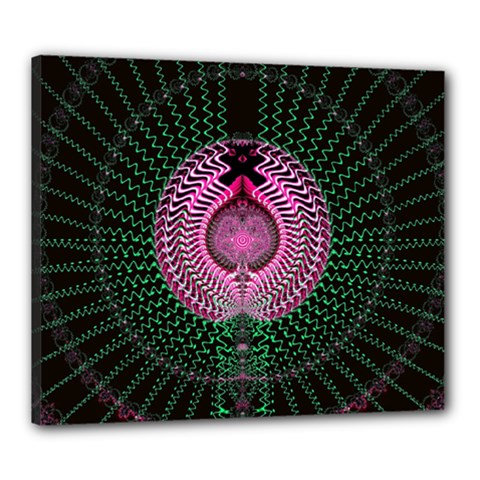 Fractal Traditional Fractal Hypnotic Canvas 24  X 20  (stretched) by Pakrebo