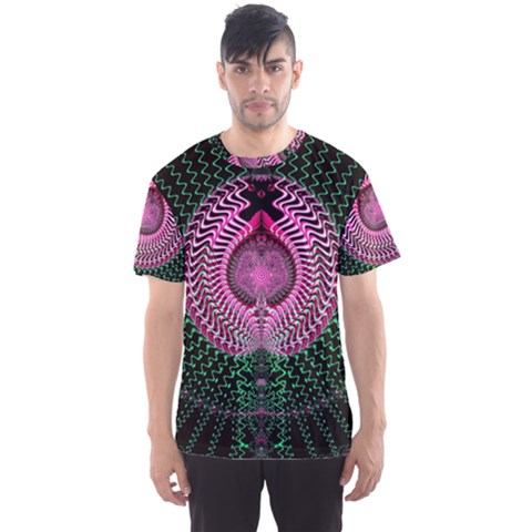 Fractal Traditional Fractal Hypnotic Men s Sports Mesh Tee by Pakrebo