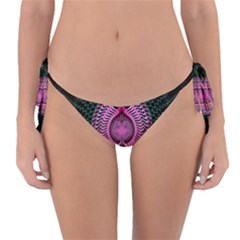 Fractal Traditional Fractal Hypnotic Reversible Bikini Bottom by Pakrebo