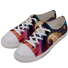 Fractal Multi Colored Fantasia Women s Low Top Canvas Sneakers