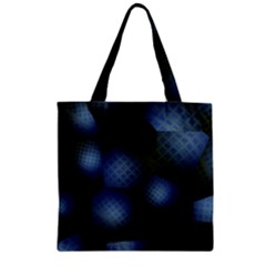 Fractal Rendering Background Green Zipper Grocery Tote Bag