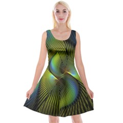 Fractal Abstract Design Fractal Art Reversible Velvet Sleeveless Dress by Pakrebo