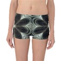 Fractal Silver Waves Texture Reversible Boyleg Bikini Bottoms View3