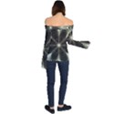 Fractal Silver Waves Texture Off Shoulder Long Sleeve Top View2