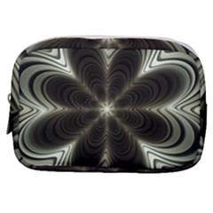 Fractal Silver Waves Texture Make Up Pouch (Small)