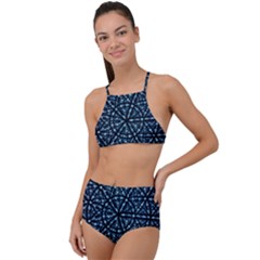 Blockchain Cryptography High Waist Tankini Set by Pakrebo