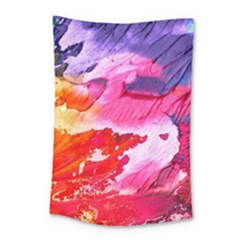 Abstract Art Background Paint Small Tapestry by Pakrebo