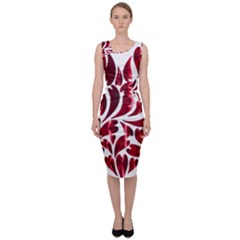 Abstract Geometric Art Fractal Sleeveless Pencil Dress by Pakrebo