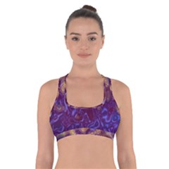 Fractal Rendering Background Cross Back Sports Bra