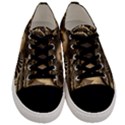 Fractal Bones Cave Fossil Render Men s Low Top Canvas Sneakers View1