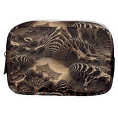 Fractal Bones Cave Fossil Render Make Up Pouch (small) by Pakrebo