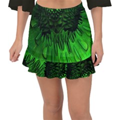 Fractal Rendering Background Green Fishtail Mini Chiffon Skirt by Pakrebo