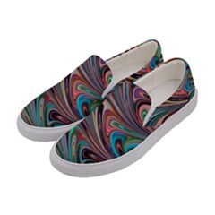 Seamless Abstract Marble Colorful Women s Canvas Slip Ons by Pakrebo