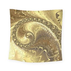 Fractal Golden Background Aesthetic Square Tapestry (small) by Pakrebo