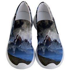 Mountains Moon Earth Space Women s Lightweight Slip Ons by Pakrebo