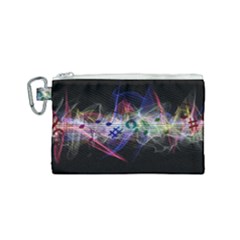Brush Particles Music Clef Wave Canvas Cosmetic Bag (small) by Pakrebo