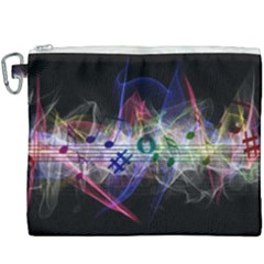 Brush Particles Music Clef Wave Canvas Cosmetic Bag (xxxl) by Pakrebo