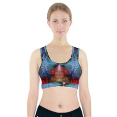 Fractal Fractal Background Design Sports Bra With Pocket by Pakrebo