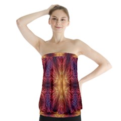 Fractal Abstract Artistic Strapless Top