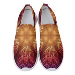 Fractal Abstract Artistic Women s Slip On Sneakers