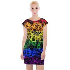 Lgbt Pride Rainbow Gay Lesbian Cap Sleeve Bodycon Dress by Pakrebo