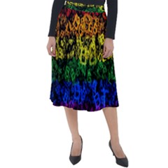 Lgbt Pride Rainbow Gay Lesbian Classic Velour Midi Skirt  by Pakrebo