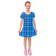 Ml 127 Kids  Short Sleeve Velvet Dress by ArtworkByPatrick