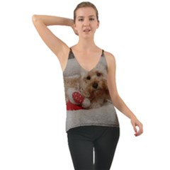 Cockapoo In Dog s Bed Chiffon Cami by pauchesstore